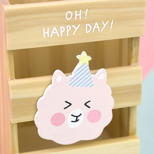 Подставка для ручек "Alpaca" (в голубой шапочке)