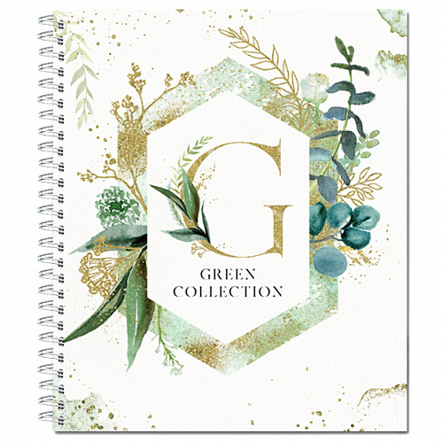 Тетрадь общая 48л на гребне, "Green" 2 шестиугольник