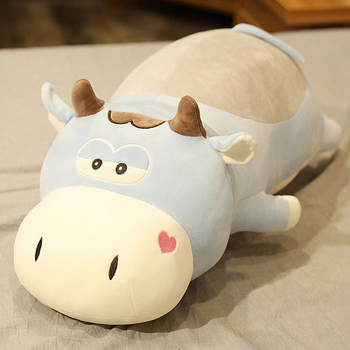 Игрушка-подушка "Бычок" (голубой) 50см