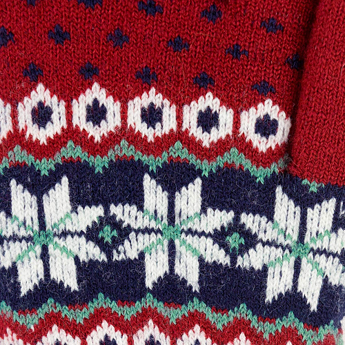 Перчатки сенсорные "Норвежские", красные