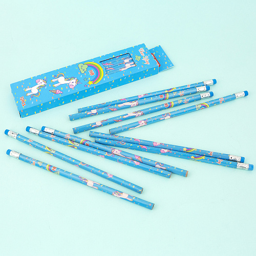 Набор карандашей "Единорожки" (голубой)