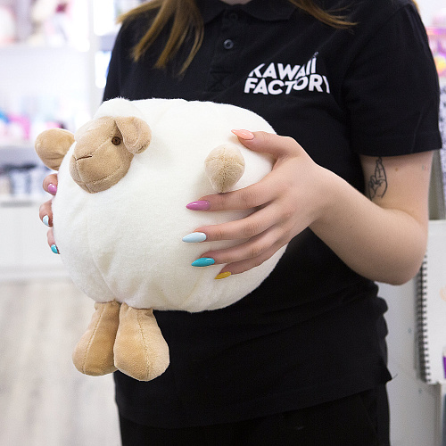 Игрушка-подушка "Бараш-кругляш" белый 25 см