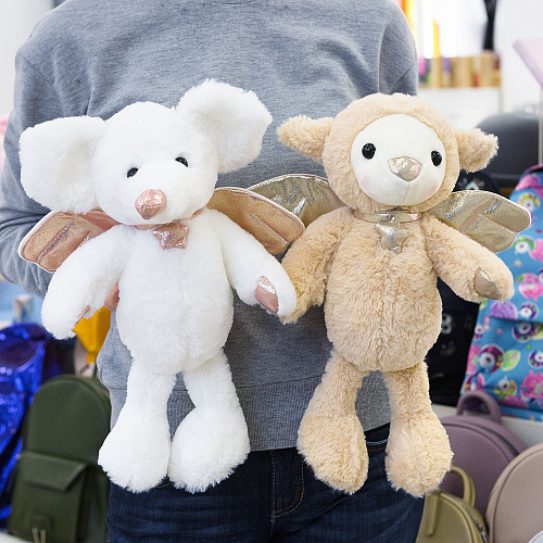 Игрушка-подушка "Овечка с крылышками" (бежевая) 40см