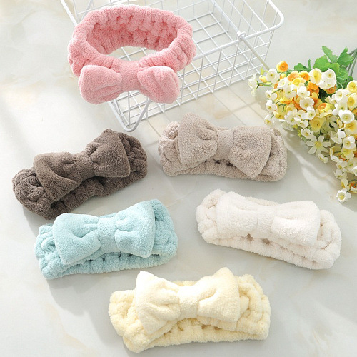 Повязка на голову широкая, розовая