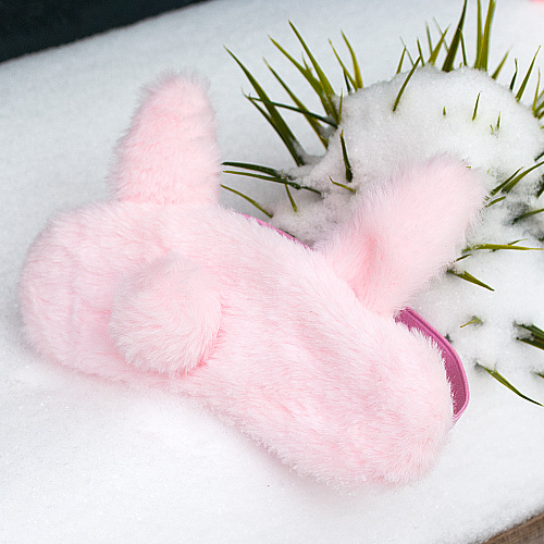 Маска для сна "Плюшевый зайка" (розовая)