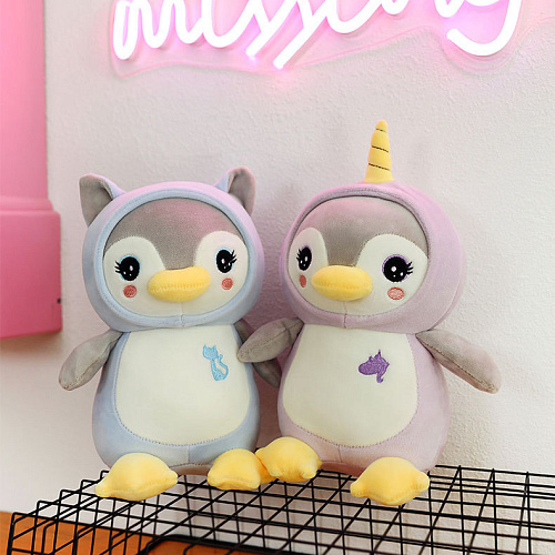 Игрушка-подушка "Пингвин-котик" 45см