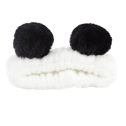 Повязка на голову "Панда" (черно-белый)