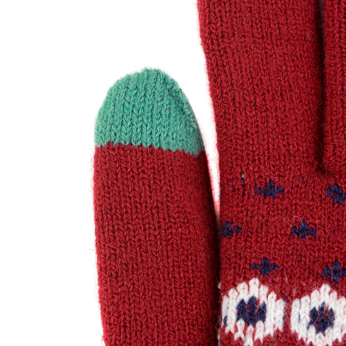 Перчатки сенсорные "Норвежские", красные