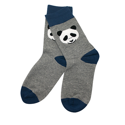 Носки "Голова панды" (серые)