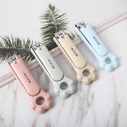 Клиппер для ногтей "Коготки" голубой