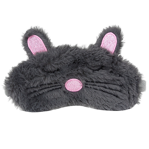 Маска для сна "Сонный кот" (серая)