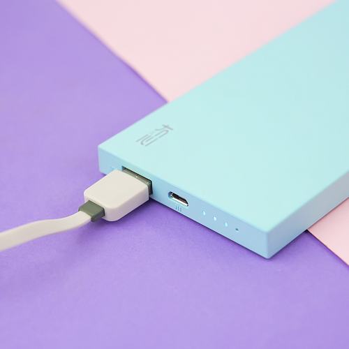 Зарядное устройство-аккумулятор "Однотонное" (голубое)