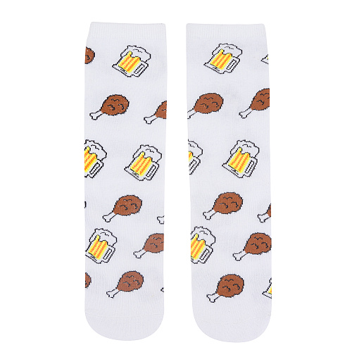 Носки "Beer&Chicken" (белые)