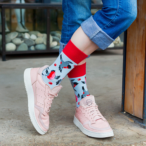 Носки "Снегири", разм.35-39