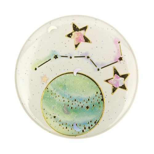 Держатель для телефона/попсокет "Космос" (зеленый)