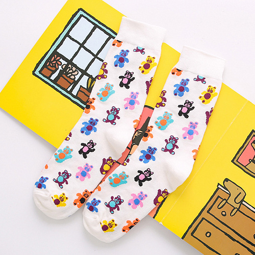 Носки "Медвежата" (белые)