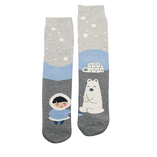 Носки "Эскимос и мишка"