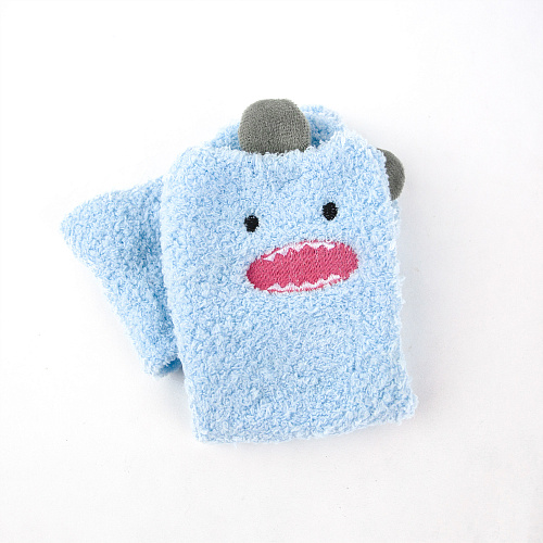 Носки теплые "Монстр" (голубые)