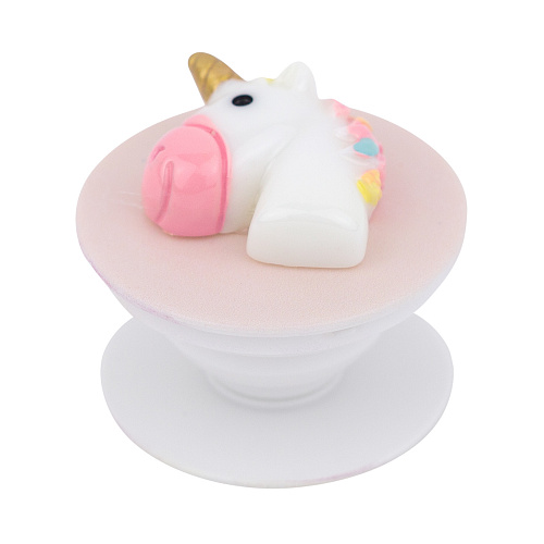 Держатель для телефона/попсокет "Голова единорога" (радужный)