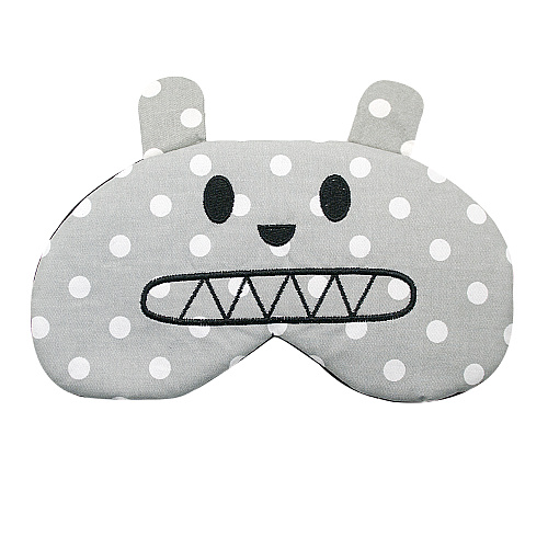 Маска для сна в горошек (серая)