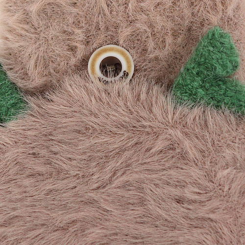 Варежки с рожками (коричневые)