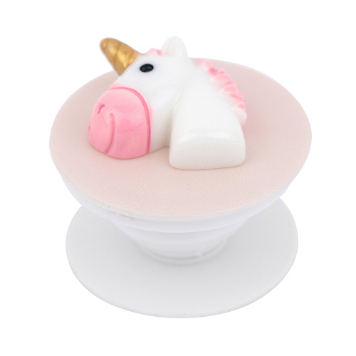 Держатель для телефона/попсокет "Голова единорога" (розовый)