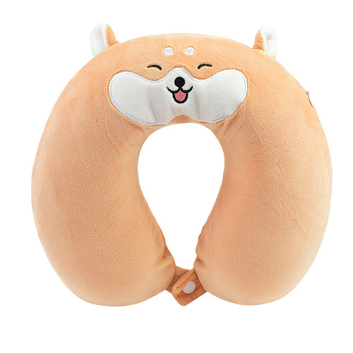 Подушка для путешествий "Корги" (беж), Memory Foam