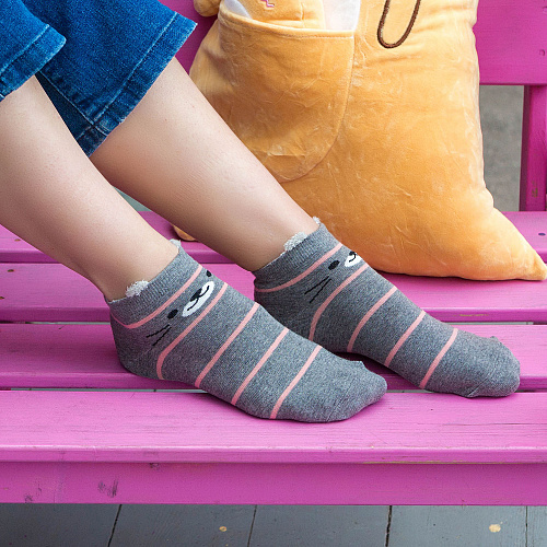 Носки "Зверушки" (серые)