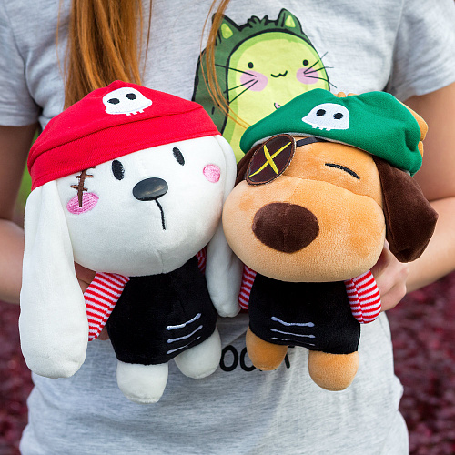 Игрушка-подушка "Зая пират" 25см