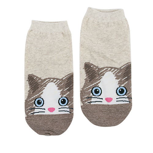 Носки "Котик" (бежевые)
