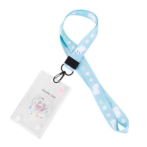 Бейдж на ленте с карабином (лапка)