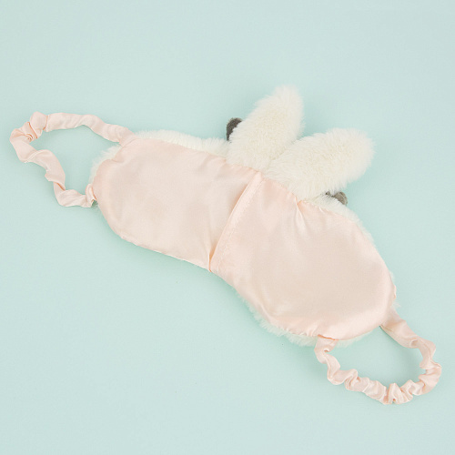 Маска для сна с бантиком "Кролик" (белая)