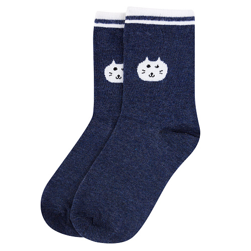 Носки "Котейка" (синие)
