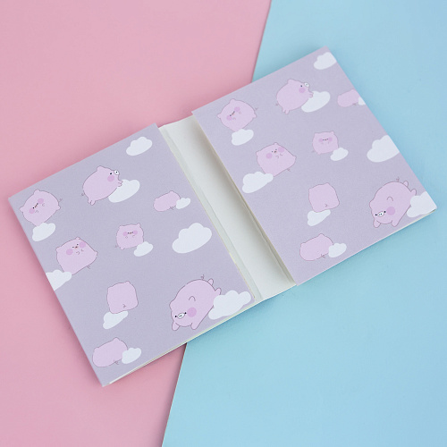 Набор стикеров "Cutie pig" (серый)