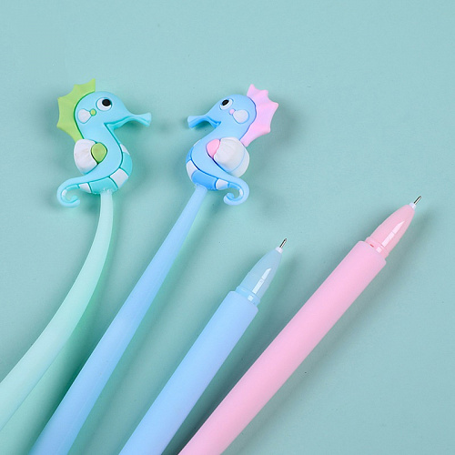 Ручка "Морской конек" голубой с розовым