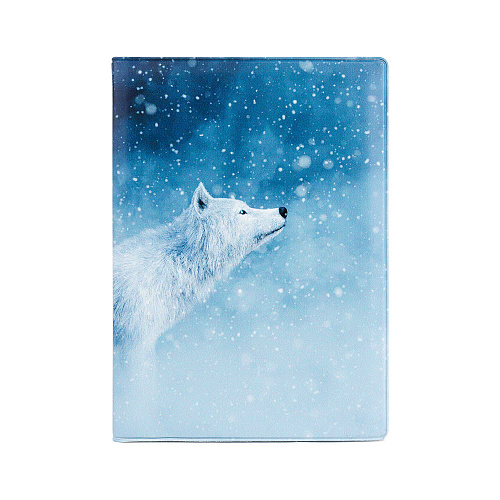 Обложка на автодокументы "Snow Wolf"