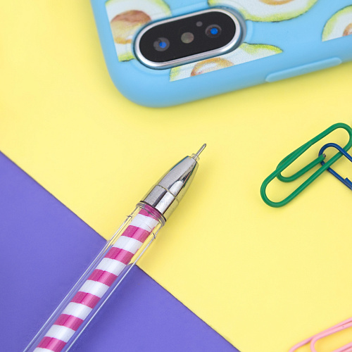 Ручка "Pom Pom" (розовая с сердечком)