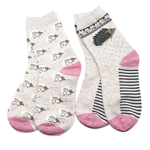 Носки "Ежики с розовым" (2 пары)