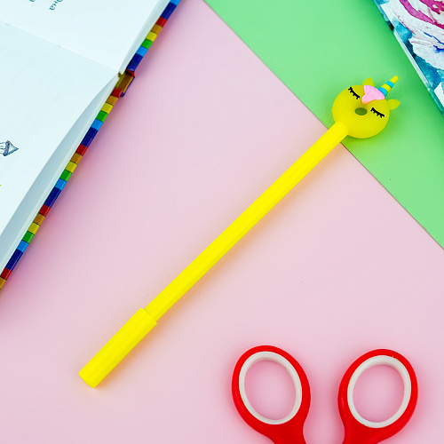 Ручка "Пончик-единорог" желтый