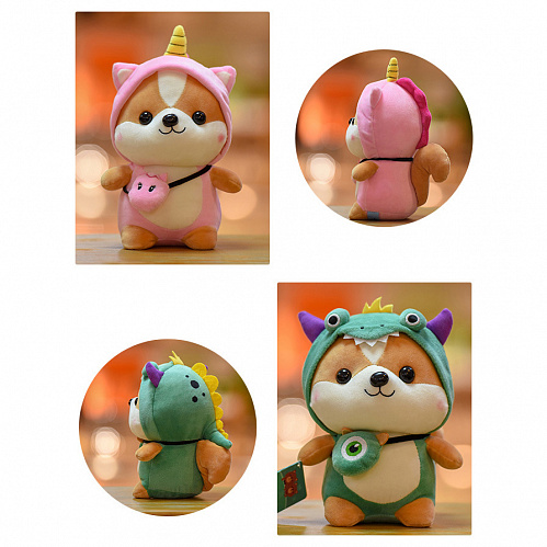 Игрушка-подушка "Корги в кигуруми" (дракон), 25 см