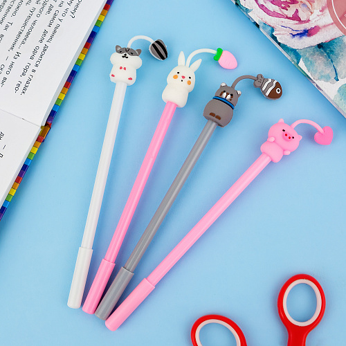 Ручка "Звери и еда" свин