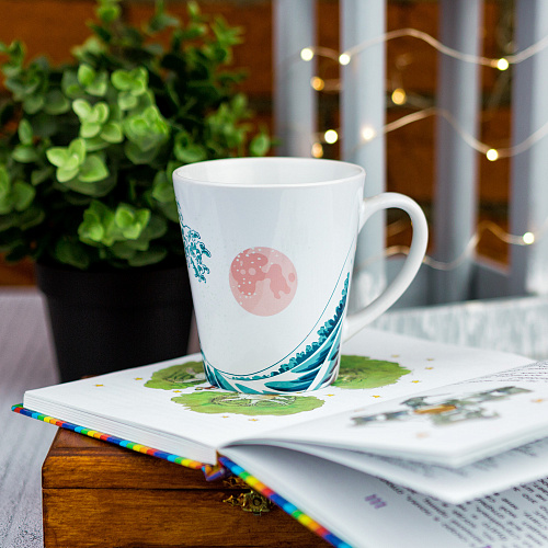 Кружка латте малая "Волна"