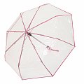 Зонт складной прозрачный (розовый)