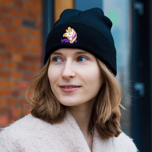 Шапка "Единорог" (черная)