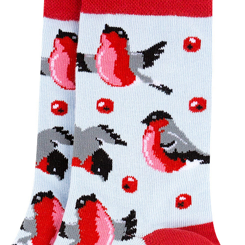 Носки "Снегири", разм.35-39