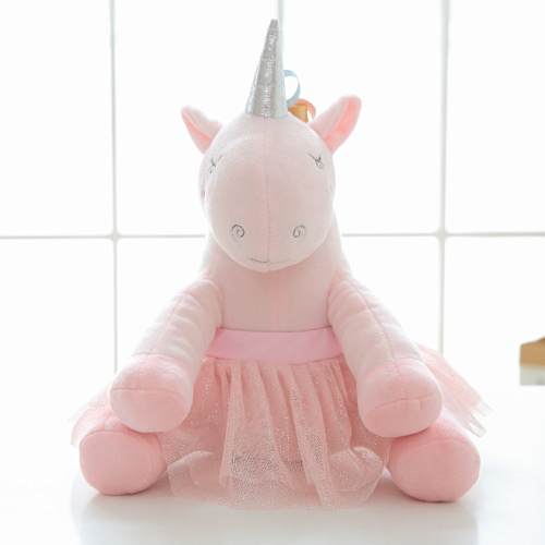 Игрушка-подушка "Единорожка в юбочке" (розовый)
