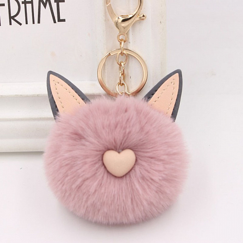 Брелок "Пушистый кот" (пудра)