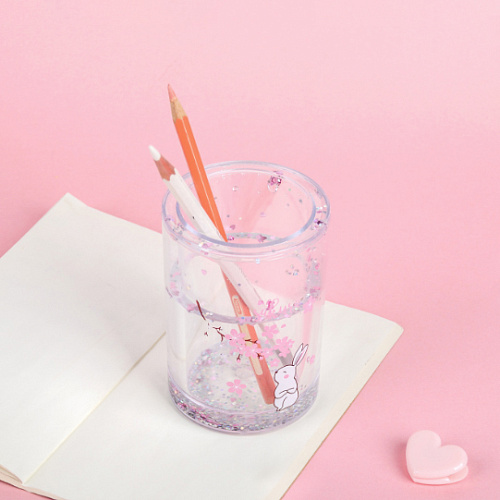 Подставка для ручек "Зайка" (с веткой)