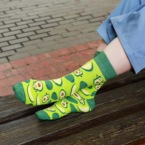 Носки "Безумное авокадо", разм.40-45