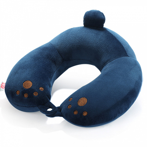 Подушка для путешествий "Лапки" (синяя)